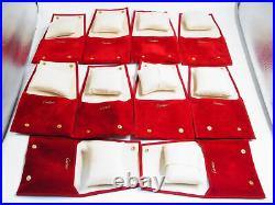 Auth Cartier Jewelry Watch Travel Storage Case Pouch 10 pcs set With Pillow EX