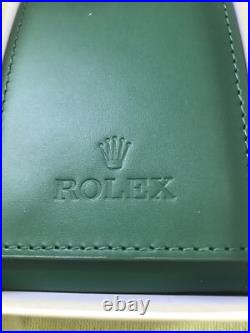 Authentic Rolex Green leather case.travel pouch. New in Box. Great For Gifts