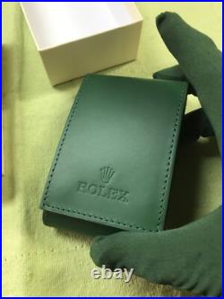 Authentic Rolex Green leather case.travel pouch. New in Box. Great For Gifts