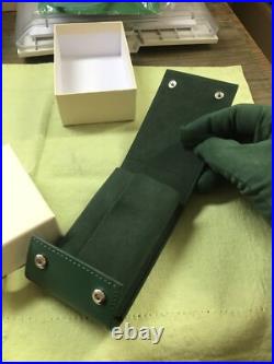 Authentic Rolex Green leather case.travel pouch. New in Box. Great For Gifts
