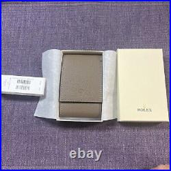 Authentic Rolex taupe gray leather case.travel pouch. Seal in Box? 2025 New Style