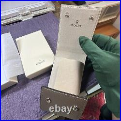 Authentic Rolex taupe gray leather case.travel pouch. Seal in Box? 2025 New Style