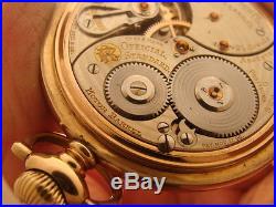 Ball Hamilton 999 Ni Pocket Watch 16s 21 Jewels Of B Case Runs