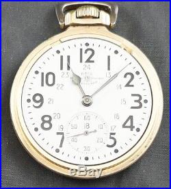 BALL WATCH 999B Size 16 POCKET WATCH 21 Jewel Lever Set with Gold Filled. Case