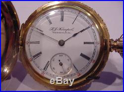 Beautiful 1894 Multicolor Gold Hunting Case Illinois Pocket Watch! 5 Colors Gold