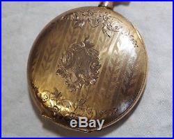 BEAUTIFUL Old Antique ILLINOIS HUNTER'S CASE POCKET WATCH 17 Jewels GOLD FILLED