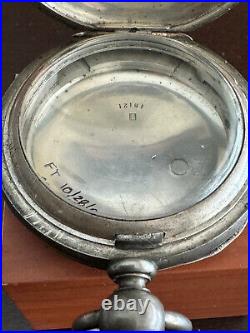 BIG VINTAGE 18 SIZE AMERICAN WALTHAM POCKET WATCH CASE, 4 OZ. COIN SILVER KWithKS