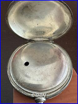 BIG VINTAGE 18 SIZE AMERICAN WALTHAM POCKET WATCH CASE, 4 OZ. COIN SILVER KWithKS