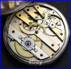 B Laval's St Imier Pocket Watch with Sterling Silver Hunter Case Parts/Repair