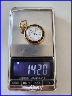 B. W. C. Antique Pendant Pocket Watch Breguet Hand Painted Enamel Case