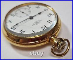 Ball Elgin 17J 18S 333 1906 Railroad Grade Pocket Watch Ball Case Runs LH495