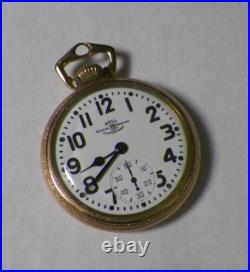 Ball Hamilton 999B 16s 21j Keystone 10k Gold Filled Case Railroad Pocket Watch