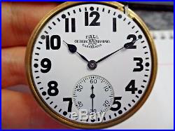 Ball Hamilton Official Standard 999P 16s 21J Pocket Watch GF Stirrup Case Clean