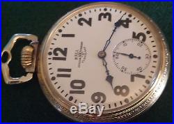 Ball Illinois Official RR Standard 16s OF Pocket Watch, 23j 5 Pos. GF Ball Case