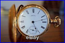 Beautiful 14K 14s Heavy Solid Gold Waltham Gentlemen's pocket watch Case