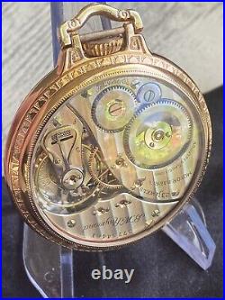 Beautiful 16 Size Pocket Watch Elgin B. W. Raymond 23 Jewels Salesman Sample Case