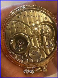 Beautiful 16 Size Pocket Watch Elgin B. W. Raymond 23 Jewels Salesman Sample Case