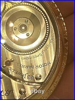 Beautiful 16 Size Pocket Watch Elgin B. W. Raymond 23 Jewels Salesman Sample Case