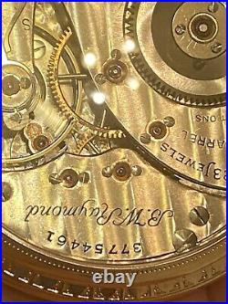 Beautiful 16 Size Pocket Watch Elgin B. W. Raymond 23 Jewels Salesman Sample Case