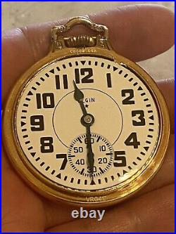 Beautiful 16 Size Pocket Watch Elgin B. W. Raymond 23 Jewels Salesman Sample Case