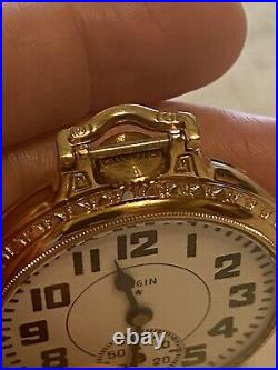 Beautiful 16 Size Pocket Watch Elgin B. W. Raymond 23 Jewels Salesman Sample Case