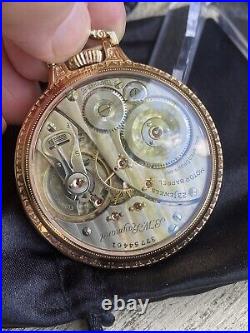 Beautiful 16 Size Pocket Watch Elgin B. W. Raymond 23 Jewels Salesman Sample Case