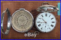 Beautiful 1819 English verge fusee silver pair case pocket watch by Geo Clarke