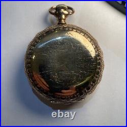 Beautiful Antique Elgin Heavy 18s Pocket Watch 14K GF Keystone Hunting Case Runs
