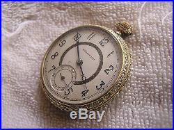 Beautiful Antique Stratford Pocket Watch Vintage Supreme I-W-C Case 6 Jewels
