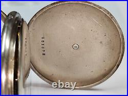 Beautiful Grana Antique Silver Pocket Watch With Relief Case With Hunting Scene