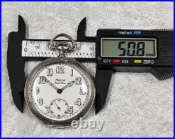 Beautiful Grana Antique Silver Pocket Watch With Relief Case With Hunting Scene
