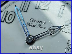 Beautiful Grana Antique Silver Pocket Watch With Relief Case With Hunting Scene