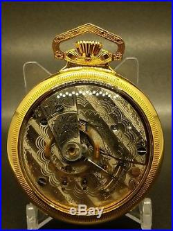 BiG 18s Elgin Men's Pocket Watch Antique in Mint Display Case! Stunner