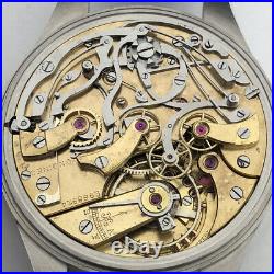 Big Swiss Military Chronograph Marriage Luxury Wristwatch Steel Case Pilots WW2