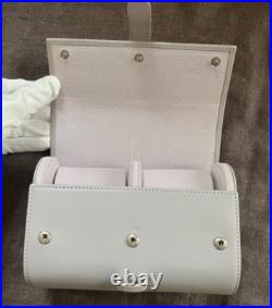Blancpain Watch Travel Case / Pouch Gray Leather with Box Ring / earring