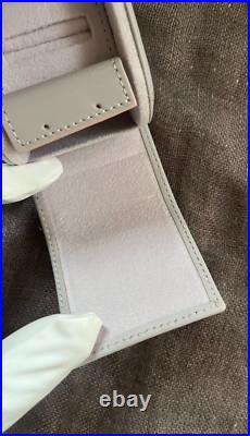 Blancpain Watch Travel Case / Pouch Gray Leather with Box Ring / earring
