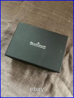 Blancpain Watch Travel Case / Pouch Gray Leather with Box Ring / earring