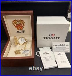 Brand New In Wooden Box Tissot 1853 Quartz Railroad Approved Pocket Watch Chain
