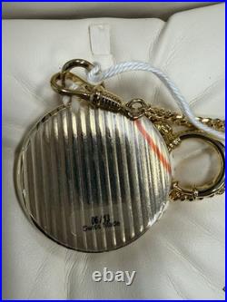 Brand New In Wooden Box Tissot 1853 Quartz Railroad Approved Pocket Watch Chain