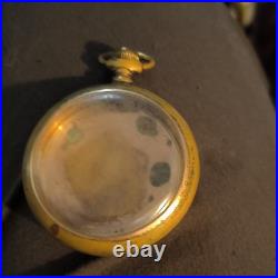Brass Full Hunter Pocket Watch Yellow Gold Engraved Design for Men