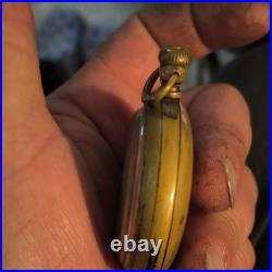 Brass Full Hunter Pocket Watch Yellow Gold Engraved Design for Men