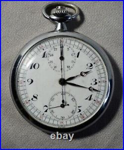 Broken Chronometer Running Pocket Watch Harman HXF 44mm Case 17j Vintage