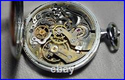 Broken Chronometer Running Pocket Watch Harman HXF 44mm Case 17j Vintage