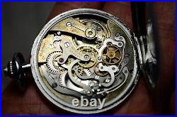 Broken Chronometer Running Pocket Watch Harman HXF 44mm Case 17j Vintage