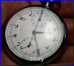 Broken Chronometer Running Pocket Watch Harman HXF 44mm Case 17j Vintage