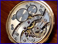 Bulova Pocket Watch Original Black Dial Gold Plate Case And Servcied 1945