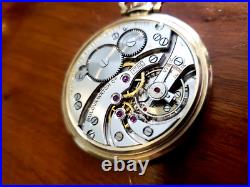 Bulova Pocket Watch Original Black Dial Gold Plate Case And Servcied 1945