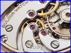 Bulova Pocket Watch Original Black Dial Gold Plate Case And Servcied 1945