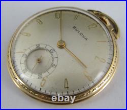 Bulova Pocket watch 10K rolled GOLD plate 17J pocket watch 12s case