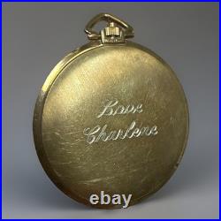 Bulova Vintage Engraved Pocket Watch Hunter Case Roman Numerals
